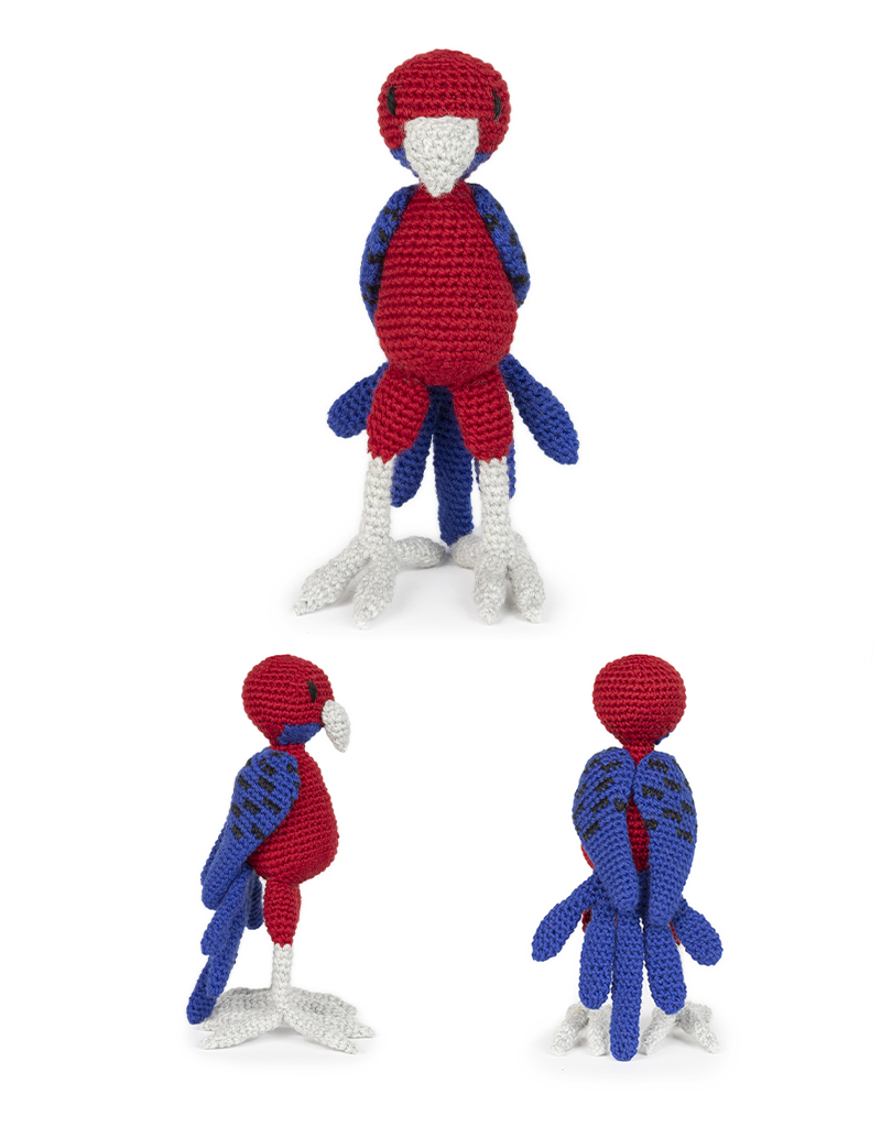toft ed's animal yantra the crimson rosella amigurumi crochet
